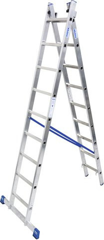 Krause Mehrzweckleiter STABILO aus Aluminium in Silber mit 18 Sprossen - Bild 1