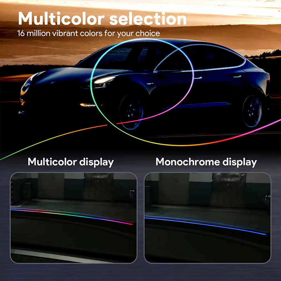 USB Symphonie LED Auto Ambiente Beleuchtung Neon Flex RGB Atmosphäre Lampe Multicolour Länge: 140 cm - Bild 3