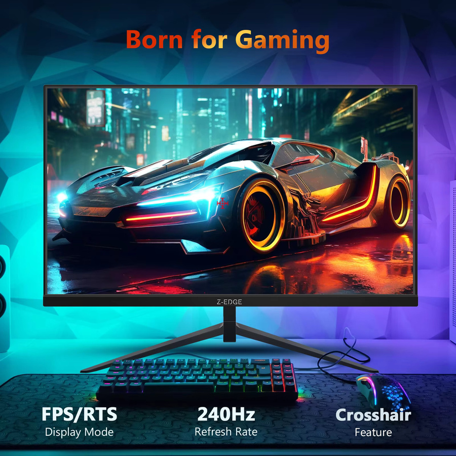 Z-EDGE Gaming-Monitor 24,5 Zoll mit 240 Hz, Full HD, VA-Panel, Schwarz - Bild 4