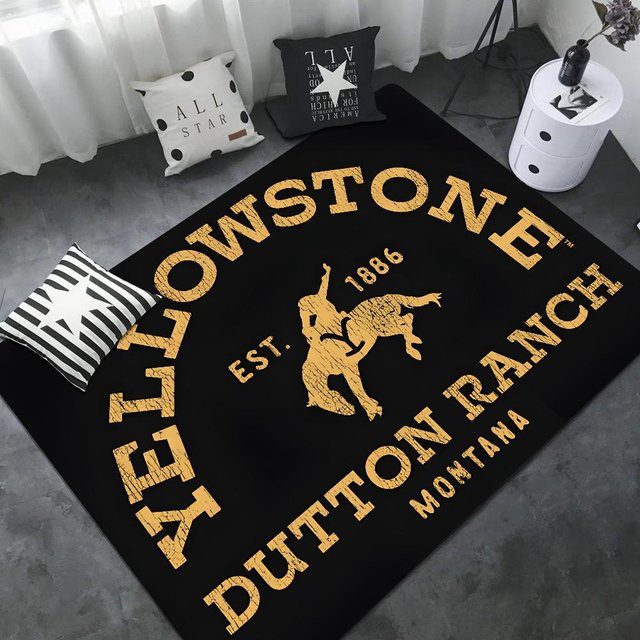 Karpetti Badezimmermatte Yellowstone Dutton Ranch, Schwarz, B/T: 80 x 50 cm - Bild 1