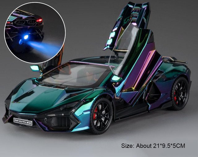 Linyi toy car Countach Lp500S Revuelto Sportwagen Modell, 1:24, Metall, ab 14 Jahren - Bild 1
