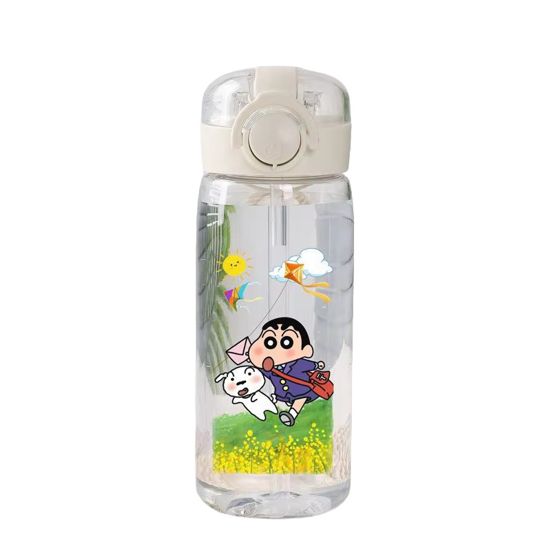 Bandai Crayon Shin-chan Wasserflasche, transparent, 400 ml - Bild 2