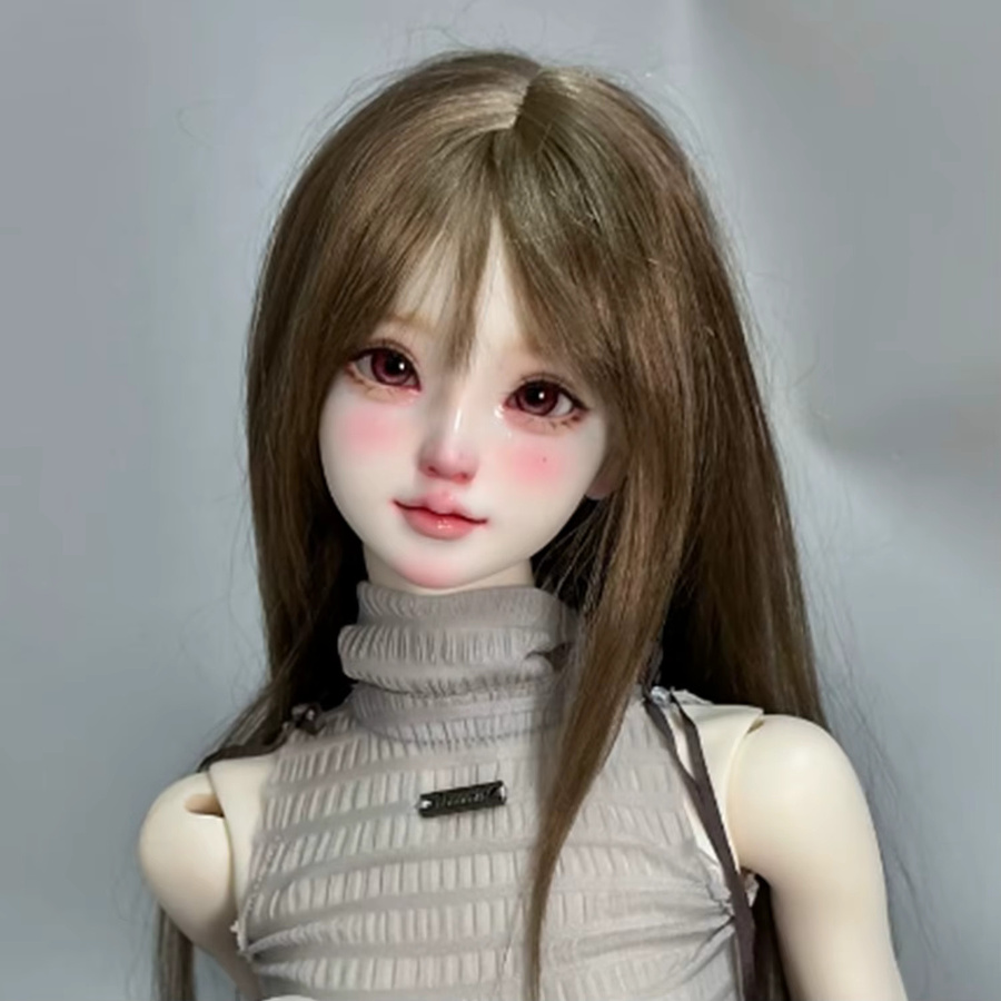 SmileMei Puppenkopf mit Kugelgelenk, 1/3 Harzfigur, unbemalt, weiß, Einzelfigur - Bild 1