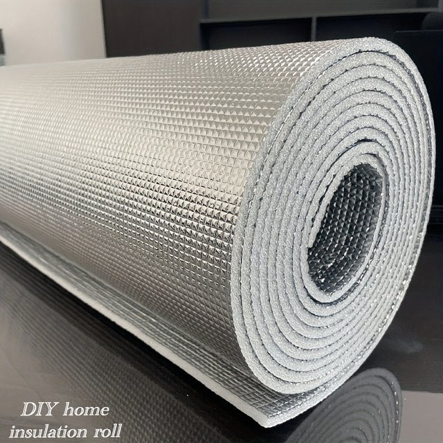 Doppelseitige reflektierende Aluminiumfolie zur Wärmedämmung, Farbe: Silber, Breite: 50 cm, Länge: 300 cm, Dicke: 3,5 mm - Bild 1