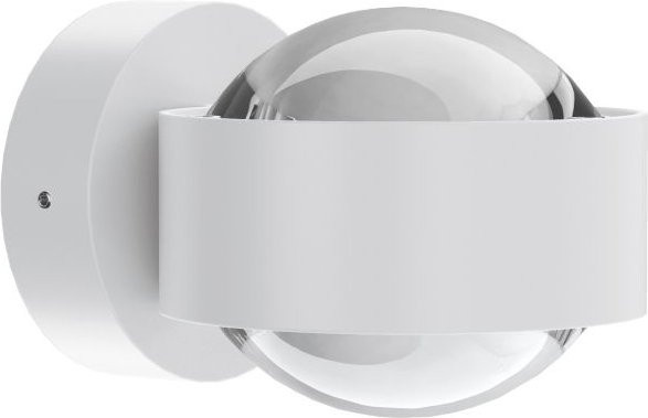 Top Light Puk Mini LED-Wandleuchte in Weiß Matt mit klarer Glaslinse und warmweißem Licht (2700K) - Bild 1