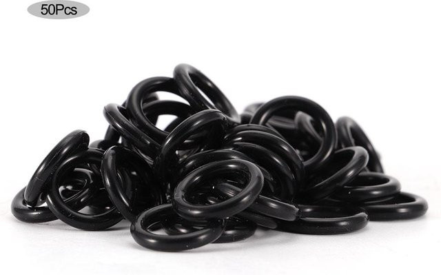 50 Stück Meterk O-Typ PVC Dichtringe in Schwarz für wasserdichte Rohrverbindungen bei Bewässerungsgeräten - Bild 1