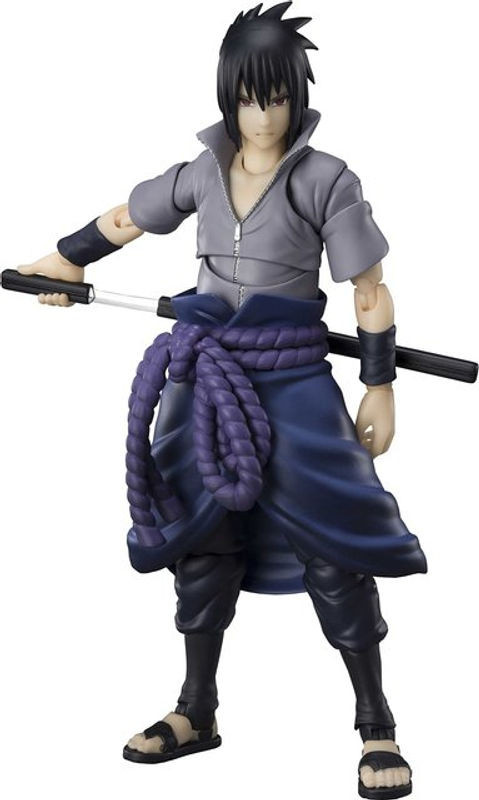 S.H.Figuarts Naruto Shippuden Uchiha Sasuke Derjenige, der allen Hass trägt Bewegliche Anime-Figur aus PVC und ABS, Multicolor, Höhe: 14,5 cm - Bild 1