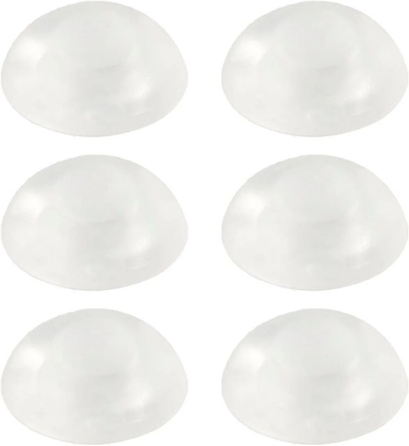 vasalat Set Wand-Türstopper selbstklebend, transparent, Ø 32 mm, H 12 mm, 6 Stück - Bild 1