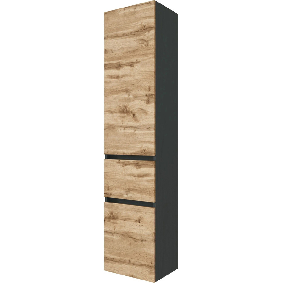 Held Möbel Hochschrank Bari Wotaneiche-Graphitgrau B: 40 cm, H: 180 cm, T: 35 cm - Bild 2