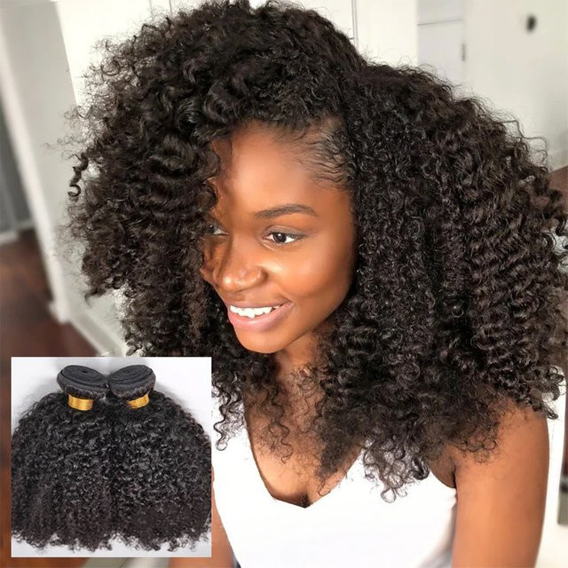 Jaycee Hair Indisches Kinky Curly Haar-Bündel, Unbehandeltes Echthaar - Bild 1