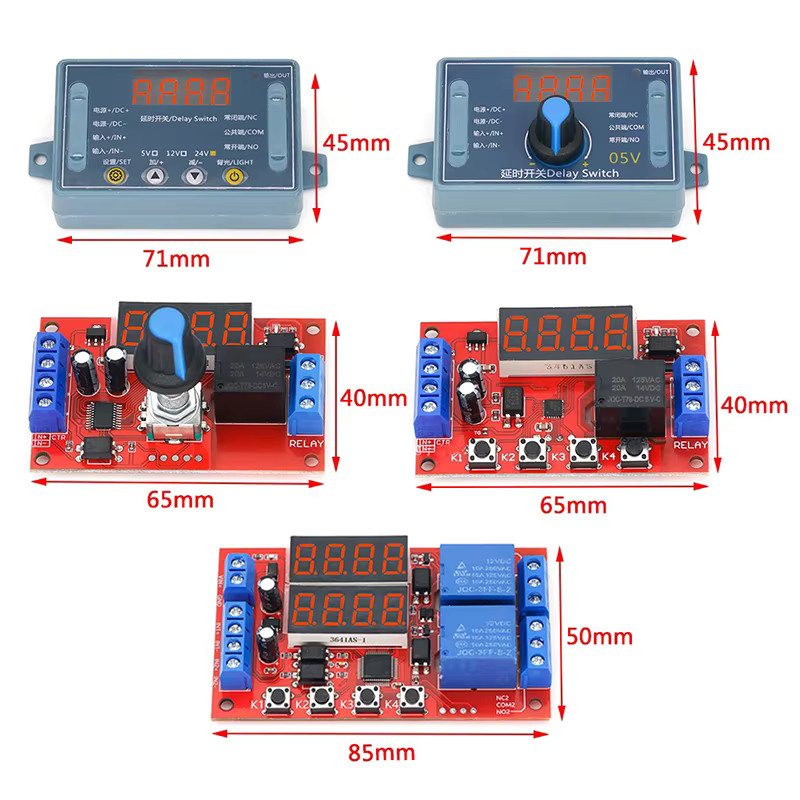 Si Tai&SH Einstellbares Zeitverzögerungs-Relais Modul mit 32 Modi und LED Digital Display für DC 5V 12V 24V 10A Trigger Timer Steuerschalter - Bild 2