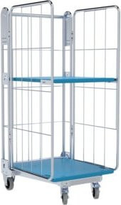 HMH nestainer Behälter 1450 KU, 3-seitig, Farbe Silber/Blau, Breite: 73,0 cm, Tiefe: 84,5 cm, Höhe: 19,5 cm - Bild 1