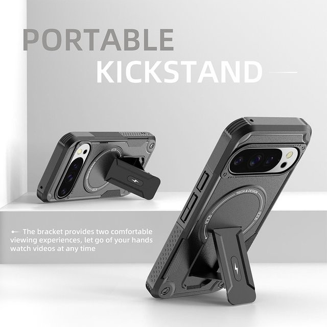 Stoßfeste Magnetische Bundesliga Shell Handyhülle für Google Pixel 10 Pro, Pixel 10, Pixel 9 und Pixel 10 Pro XL in Schwarz oder Grau - Bild 1