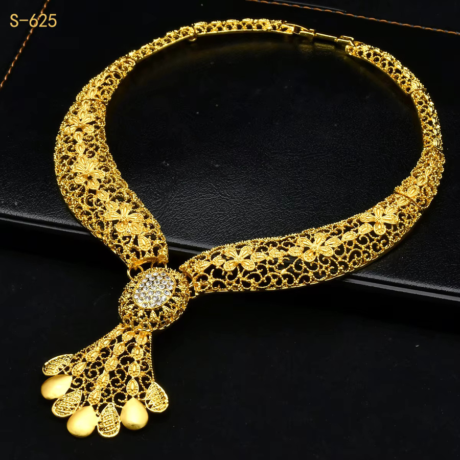 Schmuck-Set, Messing, Gold, Zirkonia, Damen - Bild 3