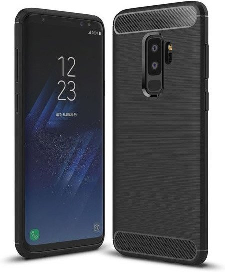 Samsung Galaxy S9+ G965 Schutzhülle in Carbon-Optik, Schwarz - Bild 1