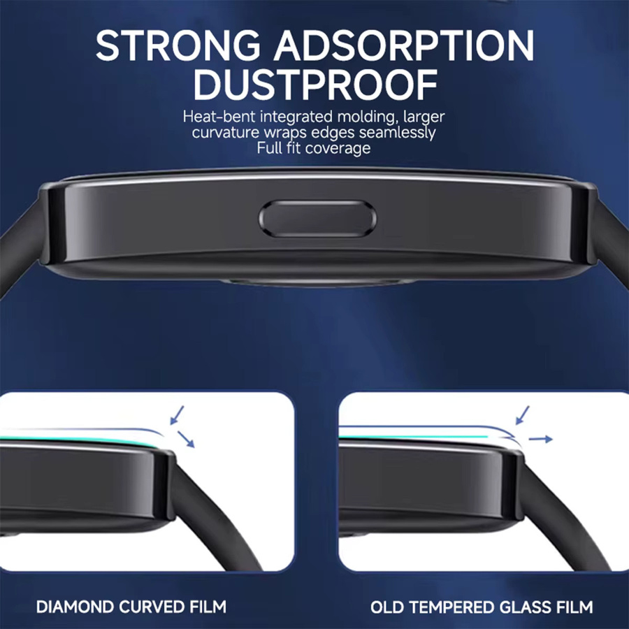 FancyWrist Displayschutzfolie für Huawei Band 11/11Pro/10/9/8/7, 3D-gebogener Ultra-HD-Schutz mit vollständiger Abdeckung, transparent - Bild 3
