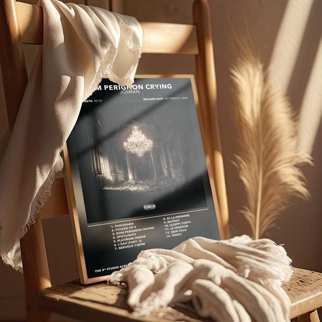 J-Josman Poster Kunst Cover Songs Musik Rap Wandaufkleber aus wasserdichtem Papier in Schwarz - Bild 1