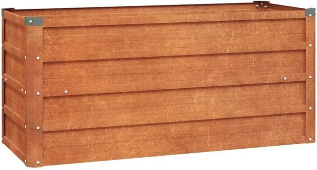 vidaXL Hochbeet aus Cortenstahl in Braun, B/T/H: 100 x 40 x 45 cm - Bild 1