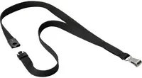 Durable Textilband Soft Colour mit Karabiner, Schwarz, 10 Stück, B: 1,5 cm, L: 44 cm - Bild 1