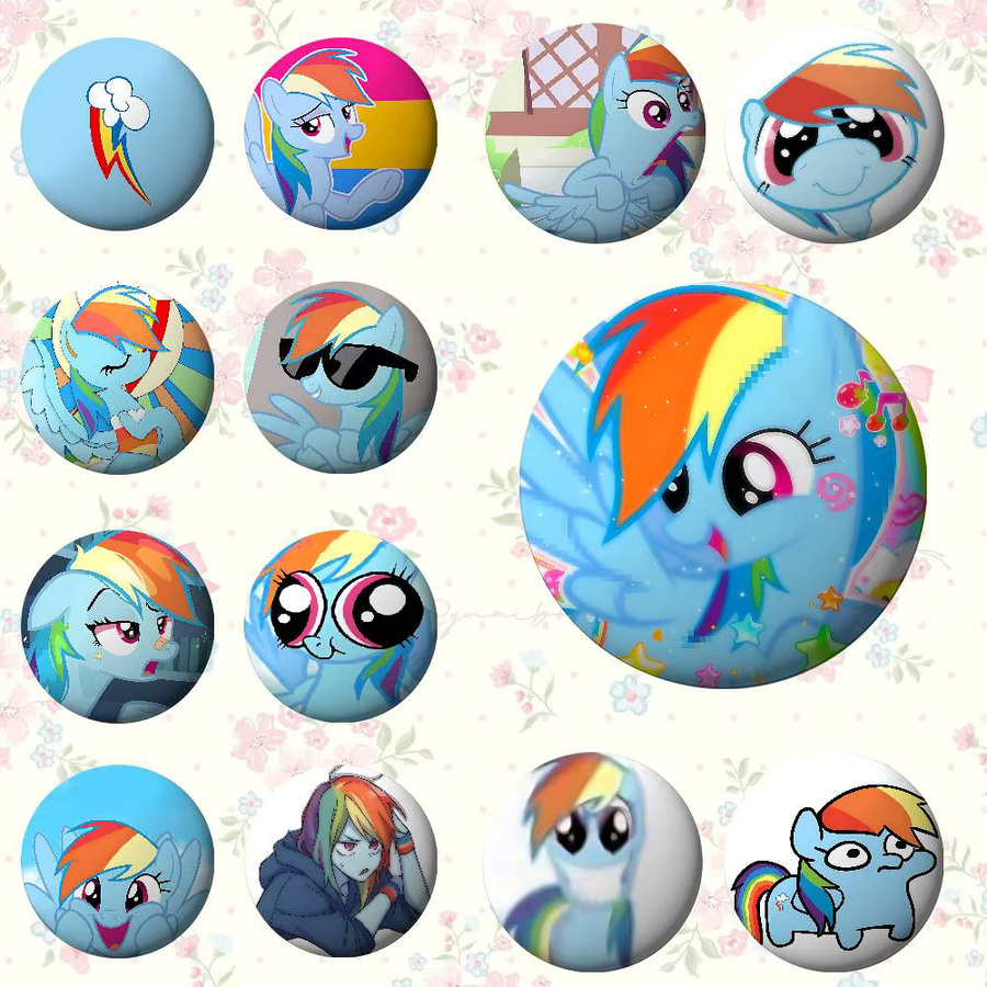 Kayou Anstecknadel Metall-Badge, R-rainbow D-Dash S - Bild 2