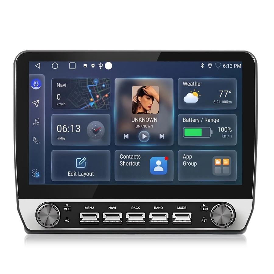 Junsun 10 Zoll Autoradio mit Bluetooth und GPS für Fiat Ducato, Citroen Jumper und Peugeot Boxer in Schwarz - Bild 2