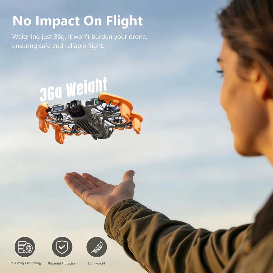 STARTRC Propellerschutz für DJI Neo 2 Zubehör mit Höhenverstellung in Orange - Bild 5