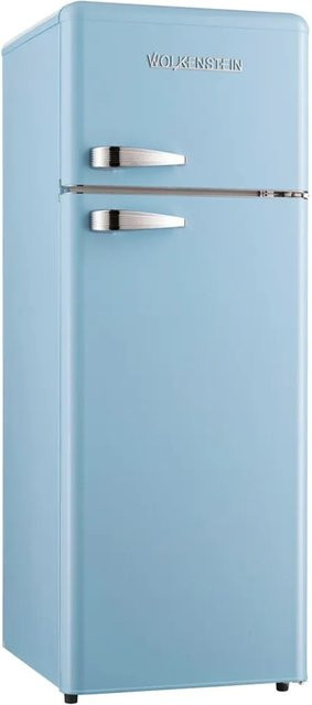 Wolkenstein Retro-Kühl-Gefrierkombination GK212.4RT LB in Blau, B/T/H: 54,5 x 62,6 x 145,6 cm - Bild 1