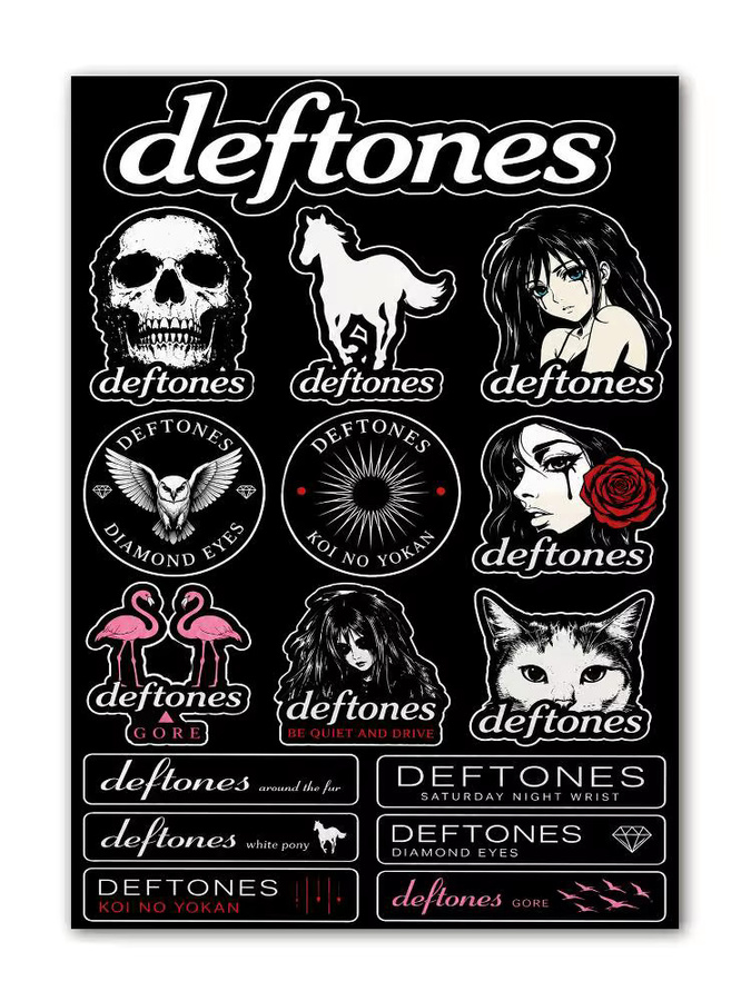 D-eftones Ästhetische Graffiti-Aufkleber aus wasserfestem PVC in Multicolour für Motorrad, Skateboard, Auto und Helm - Bild 4