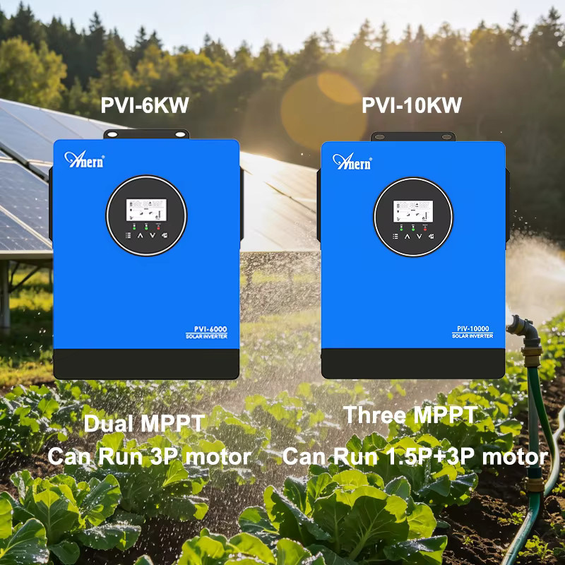 Anern PV-Wechselrichter mit Dual Drei MPPT Reiner Sinuswellen-Wechselrichter für Wasserpumpen zur landwirtschaftlichen Bewässerung in Blau - Bild 3