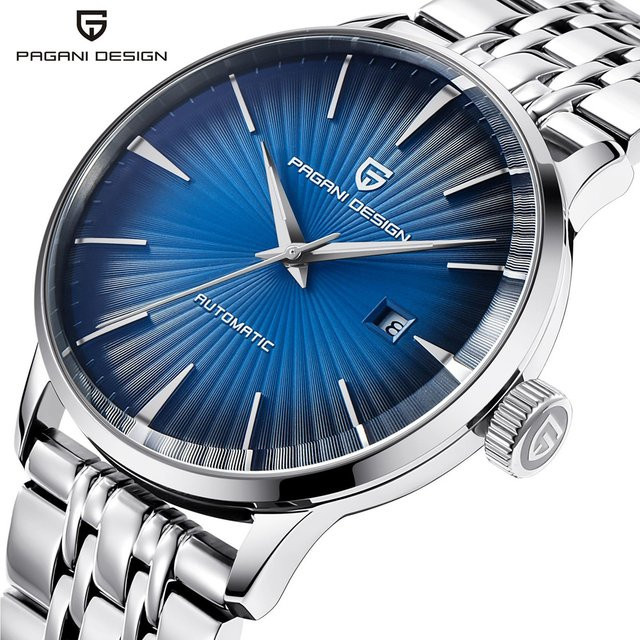 PAGANI DESIGN Armbanduhr, Automatik, Edelstahl, Blau, Herren - Bild 1