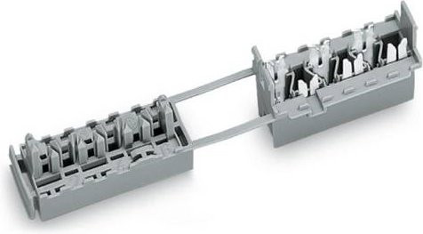 WAGO Verbindungsklemme starr für 0.75-1.5mm² Polzahl: 6, Farbe: Grau, 50 Stück - Bild 1