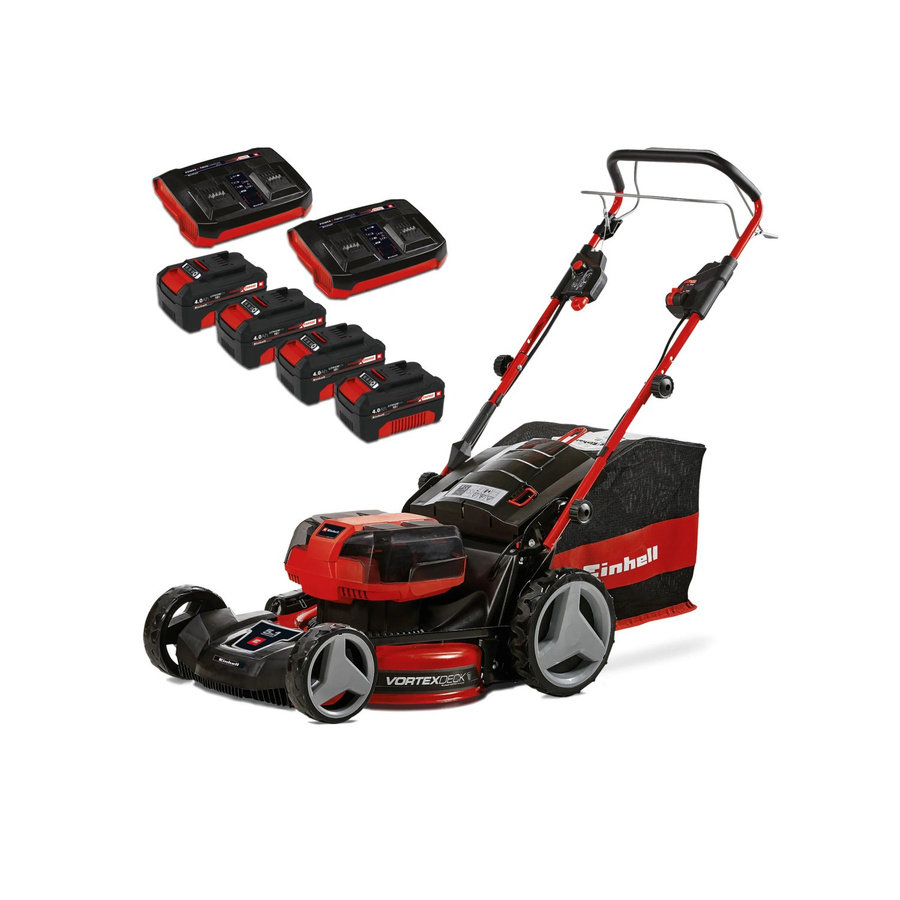 Einhell Professional Akku-Rasenmäher GP-CM 36/47 S HW Li mit 4x 4,0 Ah Akkus, Rot/Schwarz - Bild 2