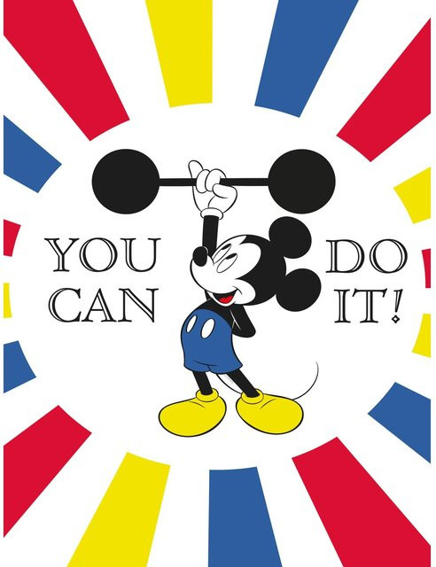 Komar Wandbild Mickey Mouse Do it Paper Poster, Multicolor, Breite: 30 cm, Höhe: 40 cm - Bild 1