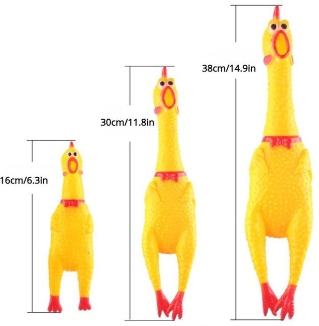 Var Vogue Hundekauspielzeug Huhn, gelb, 38cm - Bild 1
