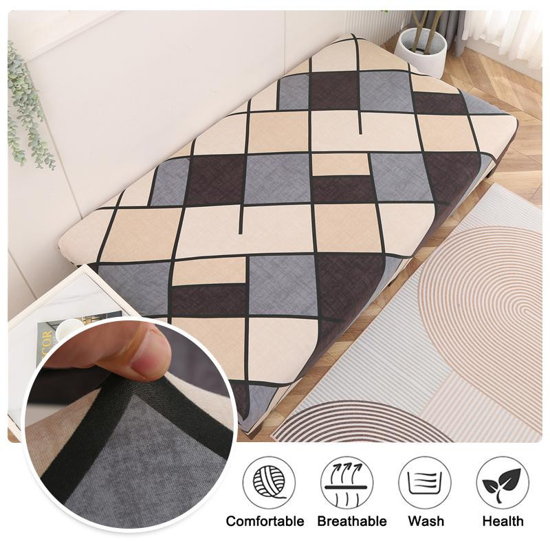 Stretch-Futonbezug für Sofas ohne Armlehnen in Multicolour, elastischer Couchbezug aus Polyester mit rutschfester Unterseite, Größe M für 160-185 cm - Bild 3