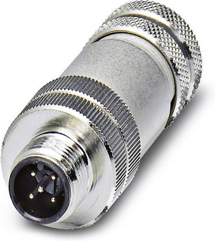 Phoenix Contact 1508352 Sensor-Aktor-Datensteckverbinder M12 Stecker gerade 5-polig in Silber aus Metall - Bild 1