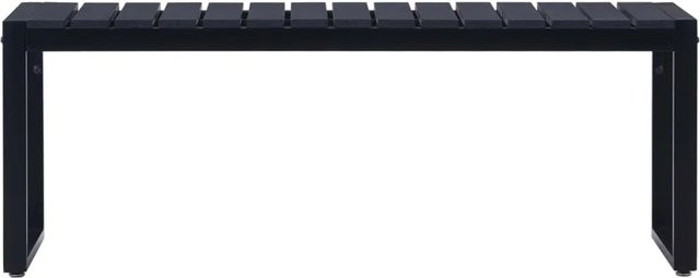 vidaXL Gartenbank aus Eisen und PS-Platte in Schwarz, B/T/H: 120,5 x 45 x 45 cm - Bild 1