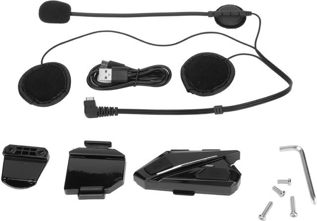 Honor Electronics YZ06 Motorradhelm Bluetooth Headset mit automatischer Annahmefunktion und Stereo-Sound in Schwarz - Bild 1