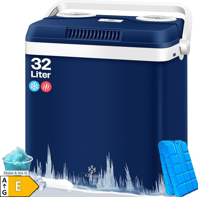KESSER Kühlbox 32 l mit 12V und 230V Stecker, Thermoelektrische Mini-Kühl- und Warmhaltebox - Bild 1