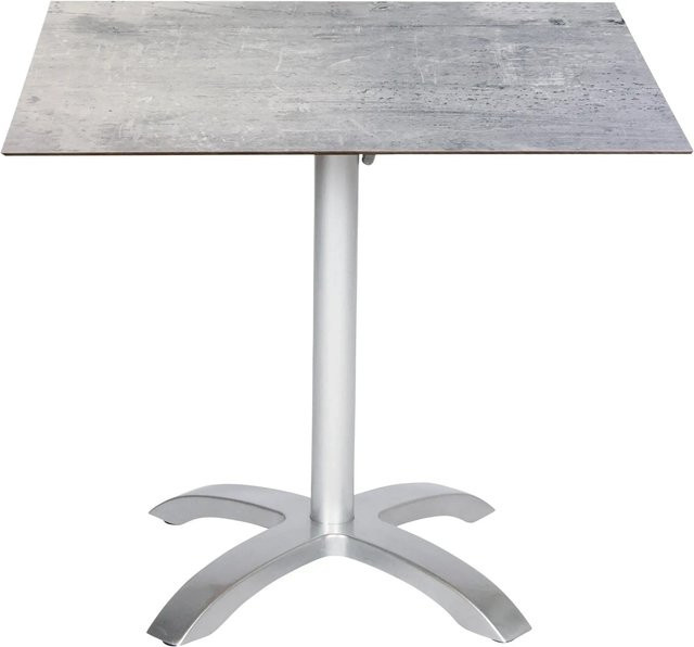 Acamp Klapptisch Quadratisch HPL Platin-Cemento Grau B/T: 80 x 80 cm - Bild 1