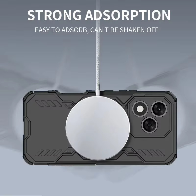 Schutzhülle mit Wärmeableitung und magnetischem kabellosem Laden für Honor 400 Lite 5G, Honor 400 Pro und 200 Lite in Schwarz - Bild 4