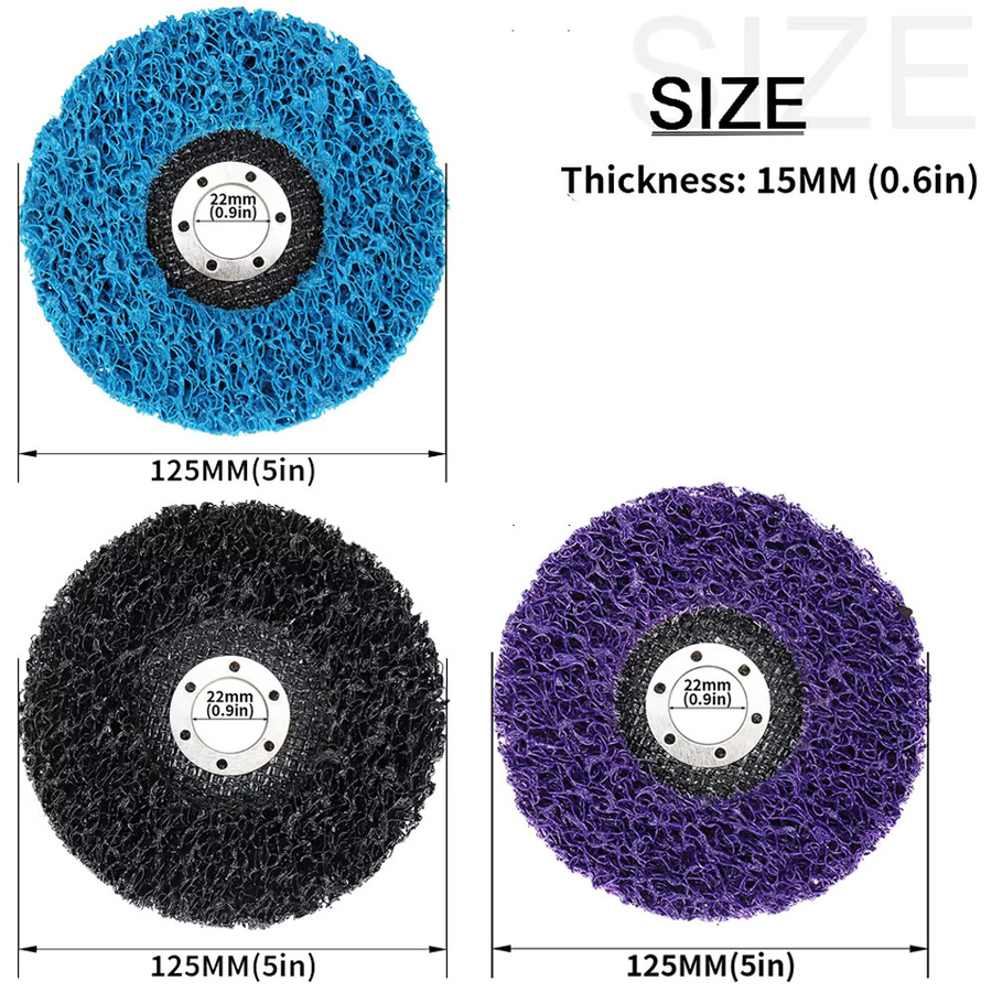 NuoDunco Korallen Schleifscheibe Flap Disc zum Rostentfernen und Polieren, Farbe: Schwarz - Bild 2