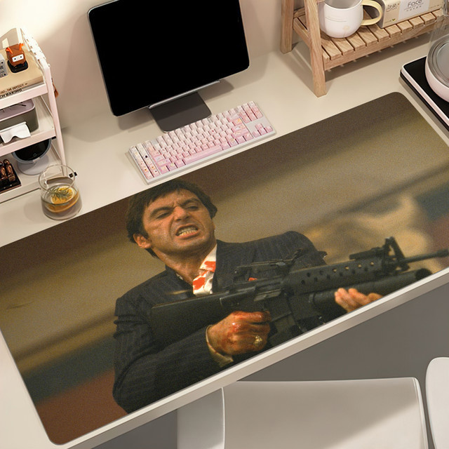 S-Scarface Tony Montana Gaming Mauspad in Multicolour, rutschfeste und verdickte Schreibunterlage für Gaming und Büro - Bild 1