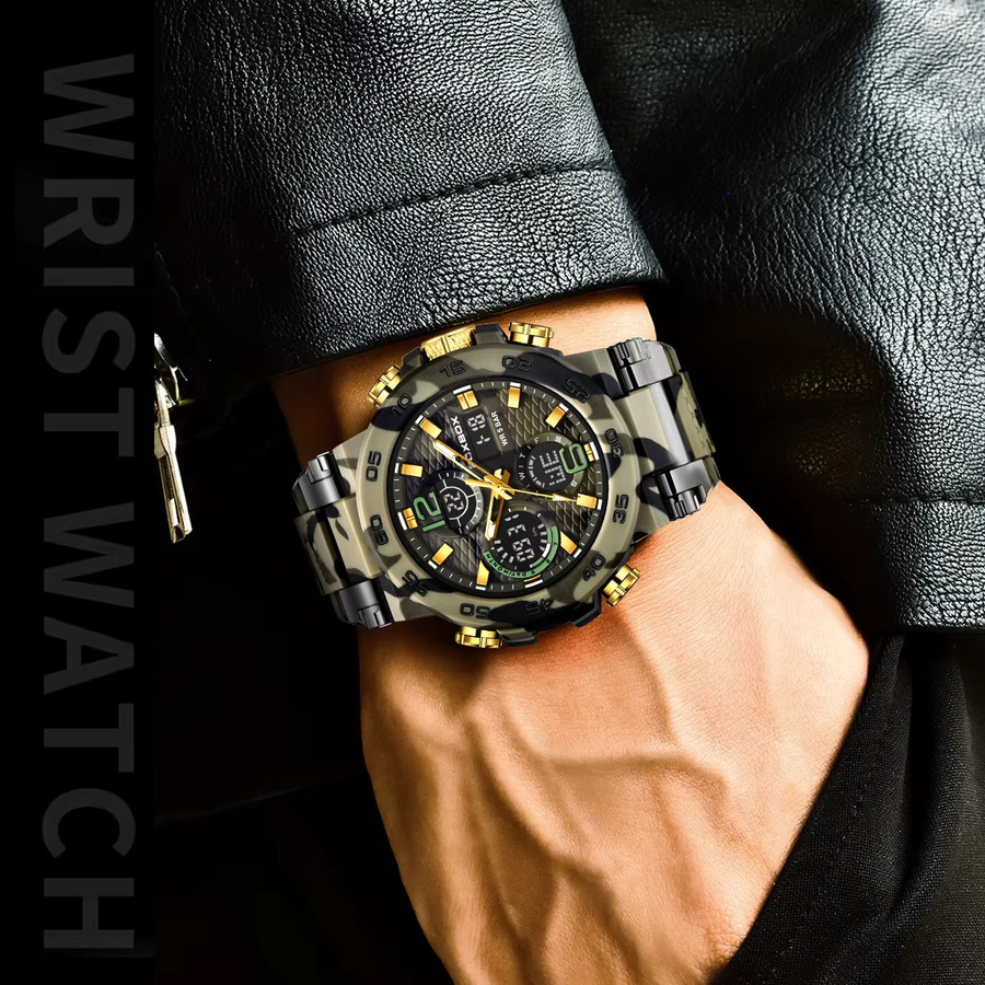 LIGE Digitaluhr, Quarz, Schwarz, Orange, Herren - Bild 5