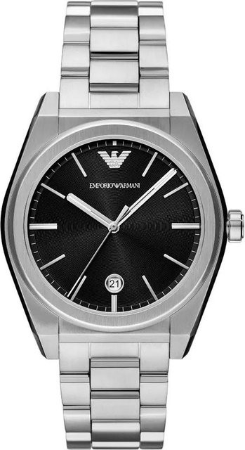 Emporio Armani Armbanduhr, Quarz, Edelstahl, Schwarz, Herren - Bild 1