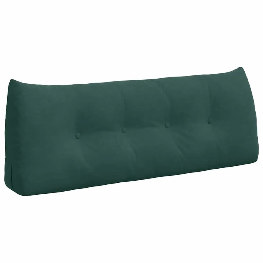 vidaXL Rückenkissen aus Samt in Dunkelgrün, B/H/T: 120 x 50 x 24 cm - Bild 2