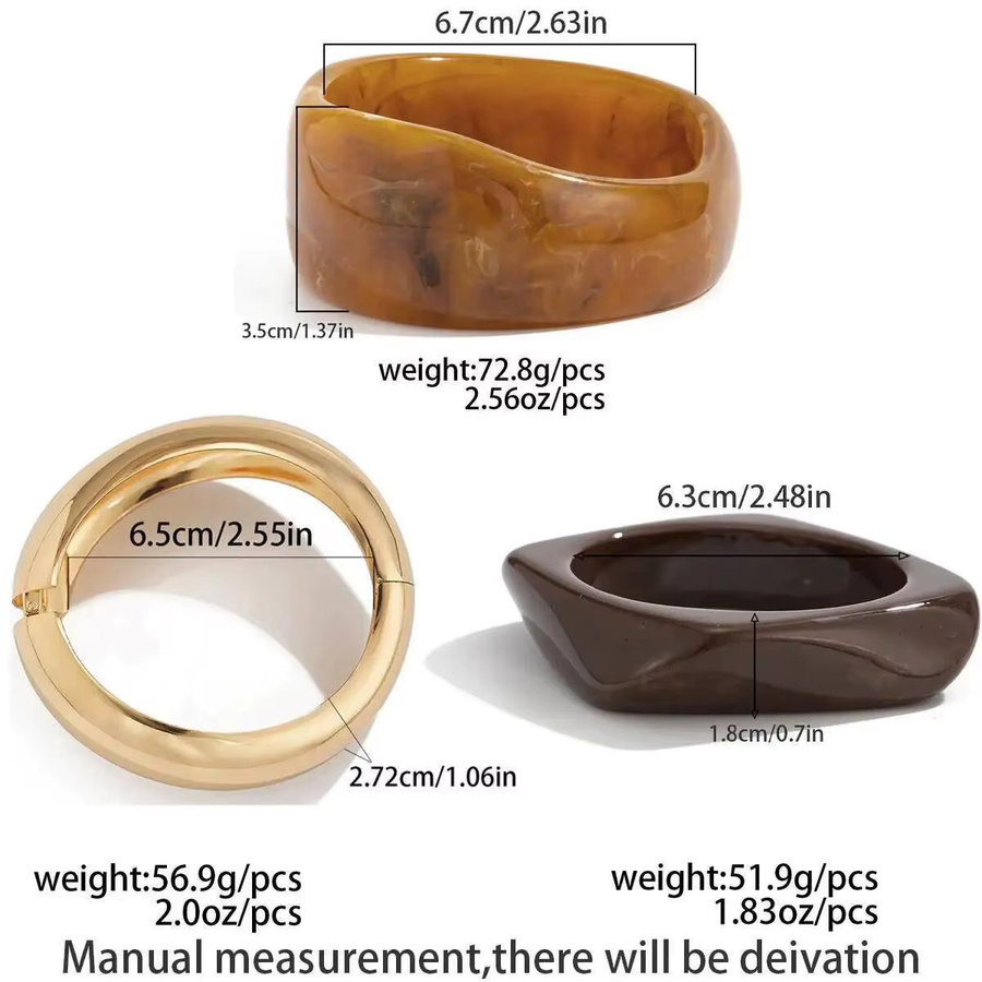 SHIXIN Armbänder, Metall, Harz, Acryl, Damen - Bild 2