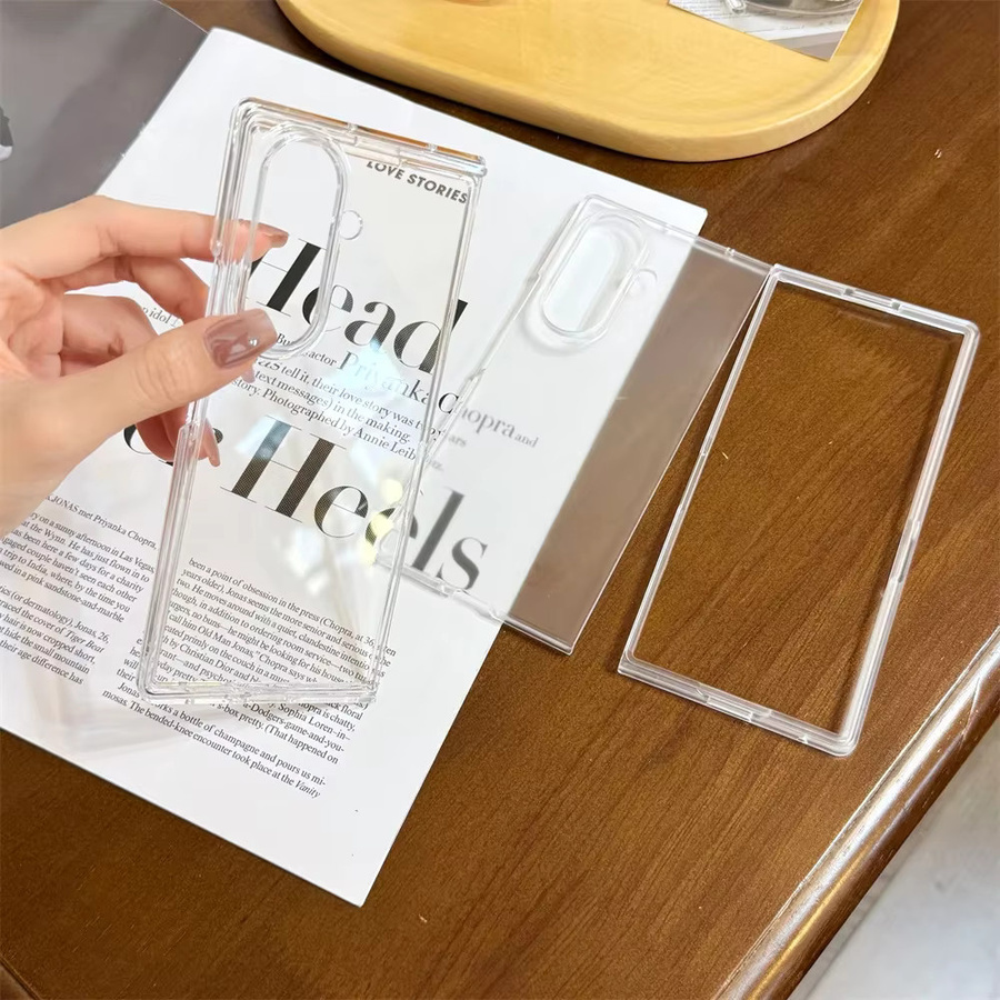 Samsung Handyhülle für Galaxy Z Fold 7 6 5 4 3 Transparent Matt Ultradünn Schlank mit harter Rückseite - Bild 2