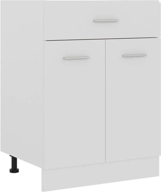 vidaXL Schubunterschrank aus Holzwerkstoff in Weiß, B/T/H: 60 x 46 x 81,5 cm - Bild 1