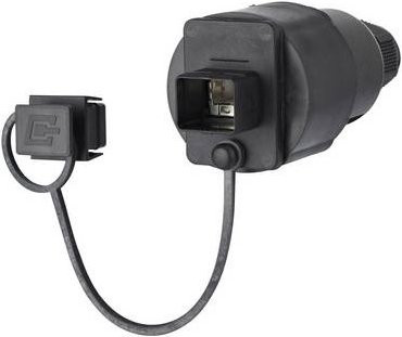 Metz Connect E-DAT Industry IP67 V4 KK Ethernet LAN Field Jack Insert, Schwarz, T568B - Bild 1